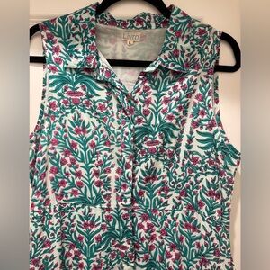 Boutique Floral Printed Sleeveless Dress with pockets - Large